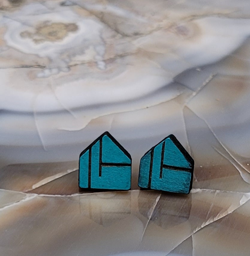 Indigo Home Laser-Cut Stud Earrings