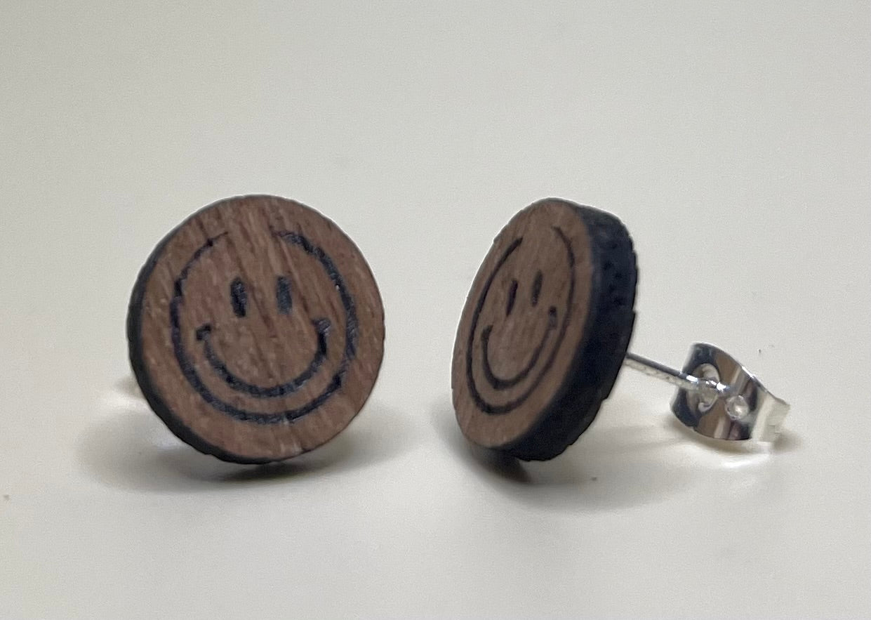 Joyful Nature Smiley Stud Earrings