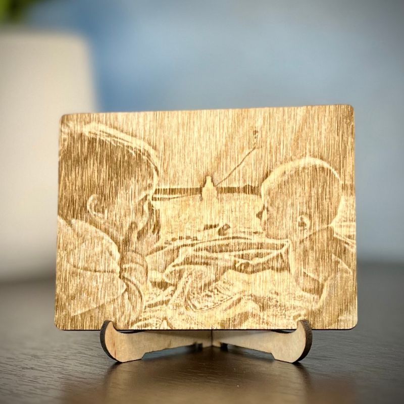 Laser Engraved Wood Photos With Frame