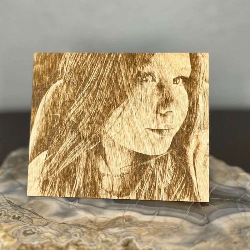 Laser Engraved Wood Photos With Frame