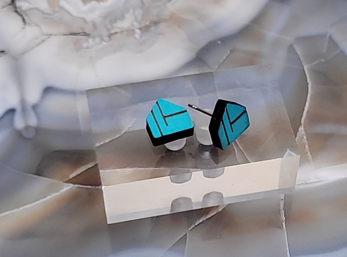 Indigo Home Laser-Cut Stud Earrings