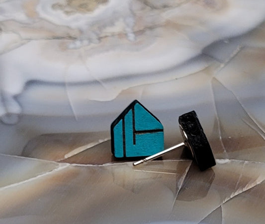 Indigo Home Laser-Cut Stud Earrings