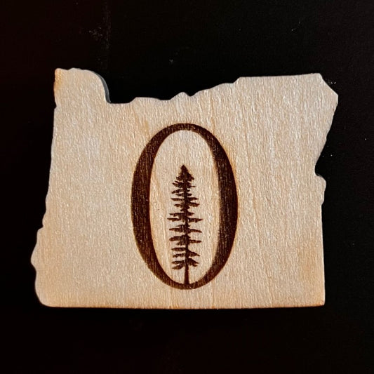 "O" Oregon Tree Magnet