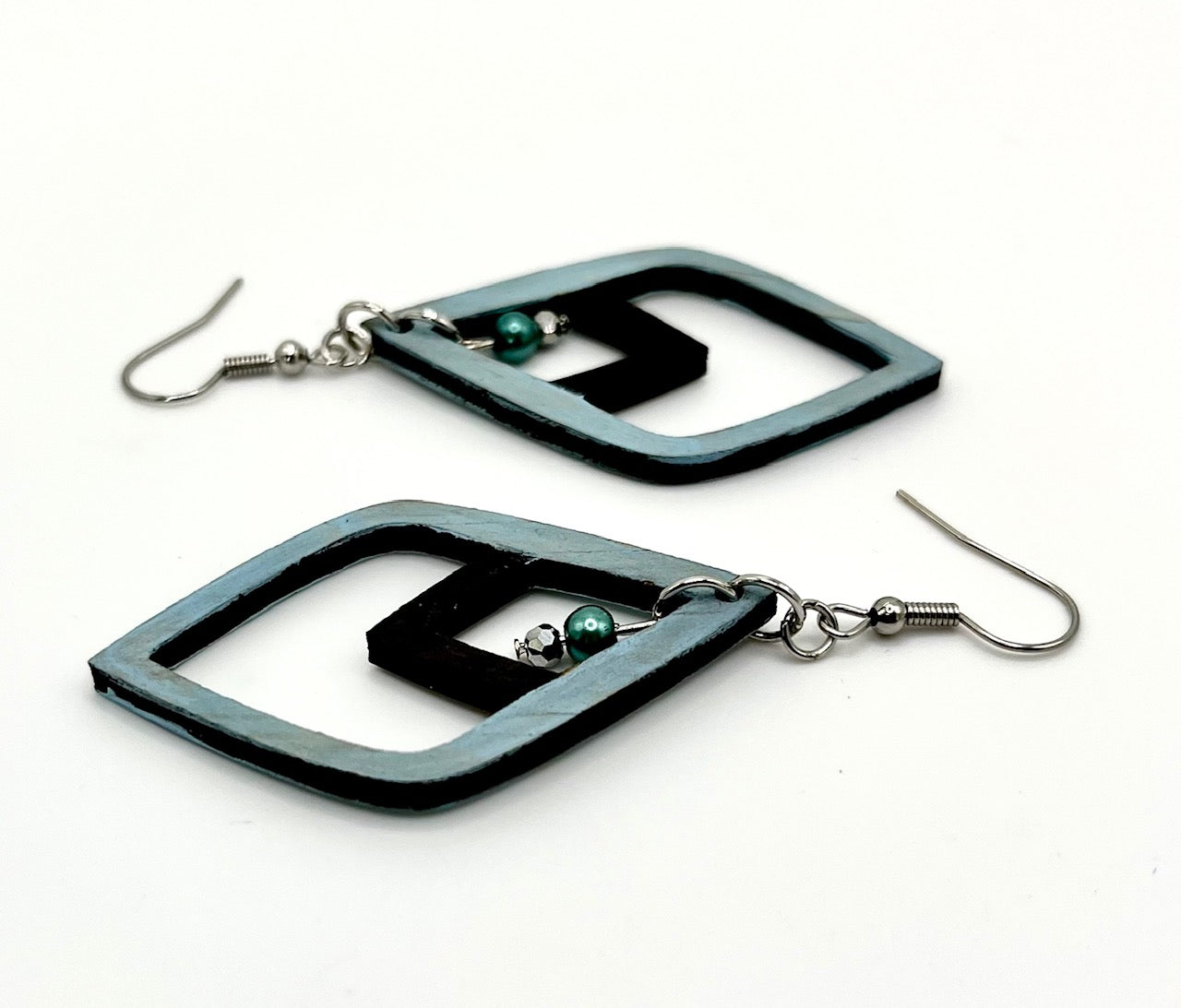 Ocean Noir Diamond Drop Earrings