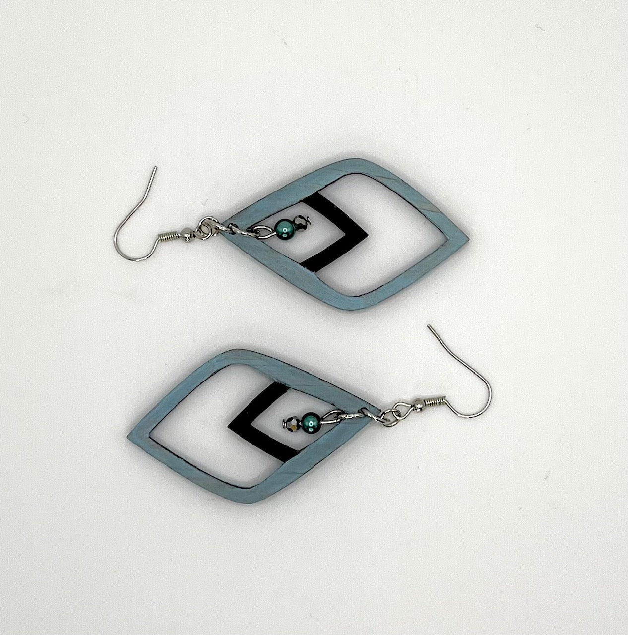 Ocean Noir Diamond Drop Earrings