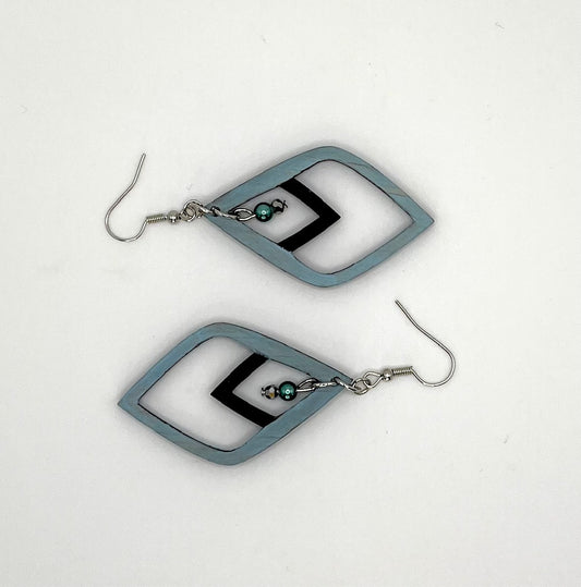 Ocean Noir Diamond Drop Earrings