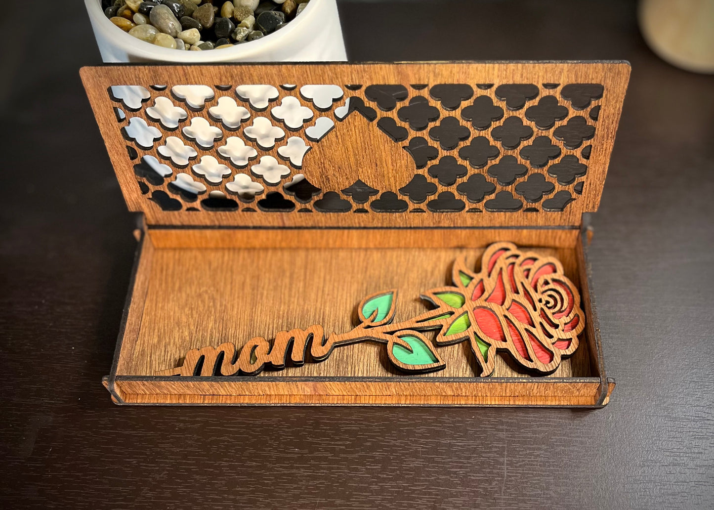 Mother's day Wooden Rose W/ box
