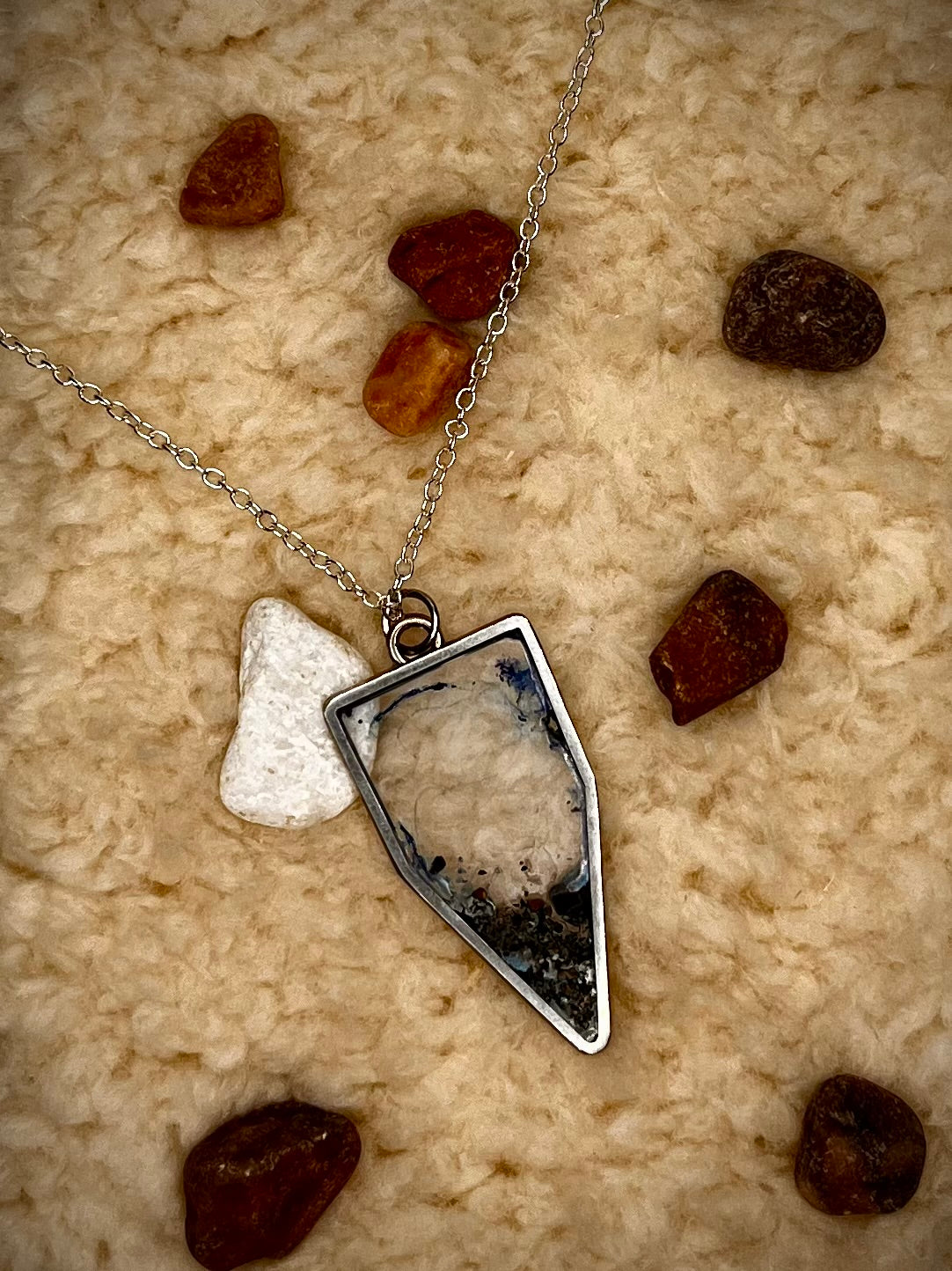 Beach-Themed Resin Necklace