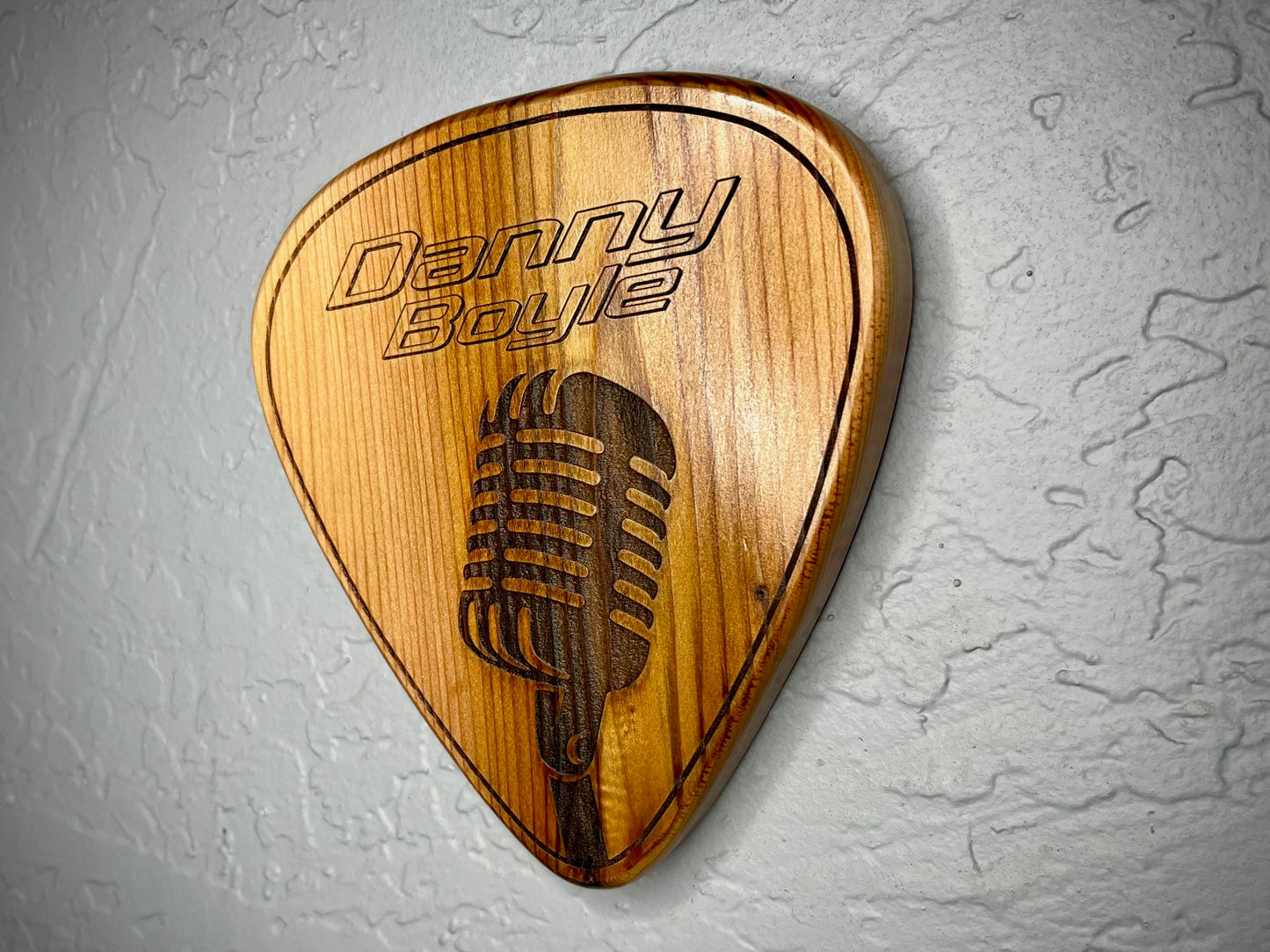 Custom Laser Engraved Guitar Pick Wall Art