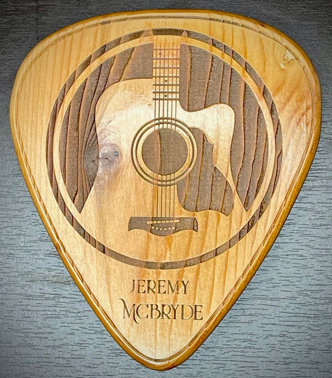 Custom Laser Engraved Guitar Pick Wall Art