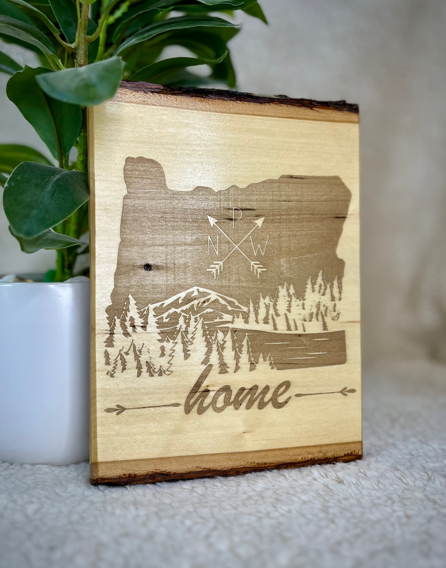 Laser Engraved Oregon Wall Art