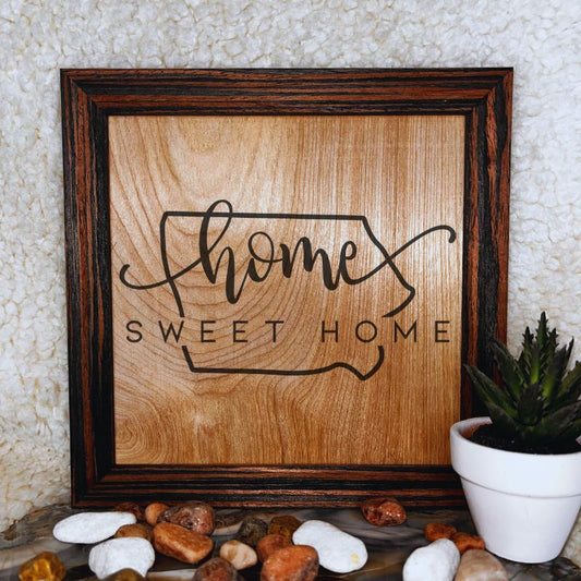 Iowa Home Sweet Home State Decor