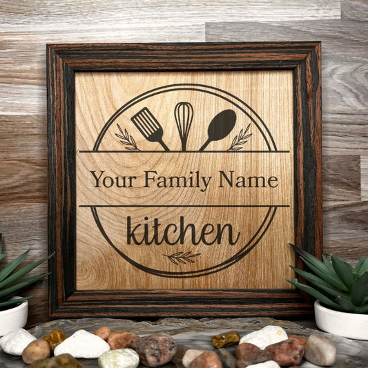 Elegant Monogram Family Name Display