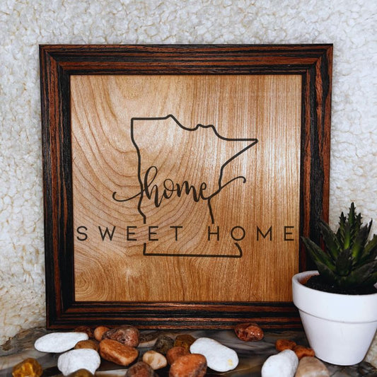 Minnesota Home Sweet Home State Decor