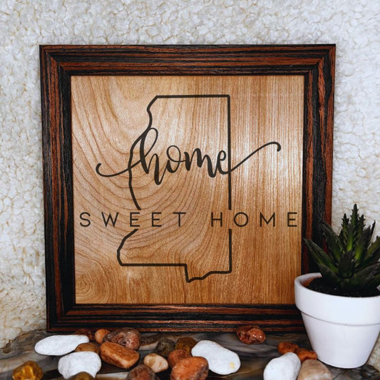 Mississippi Home Sweet Home State Decor