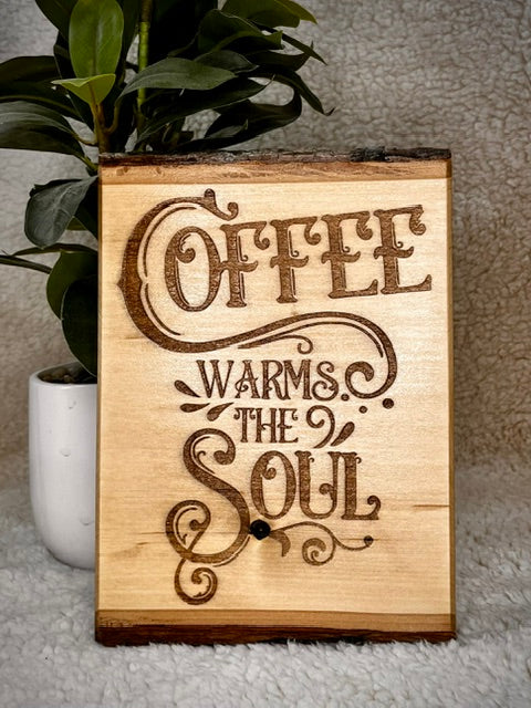 Caffeine Comfort Wood Sign