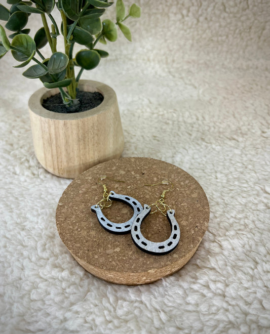 Mystic Hoof" laser-cut wooden nickel-free earrings